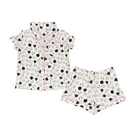Summer Cat Notch Pajama Set, Medium