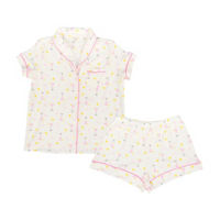 Women's Martini Print Notch Pajama Set, Small