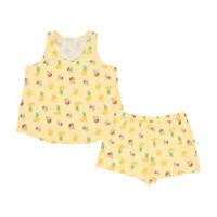 Women's Tropical Print Tank Pajama Set, 2XL
