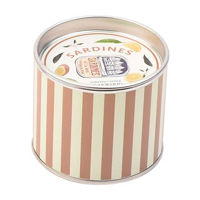 Teakwood Scented Brown Metal Tin Candle, 7 oz