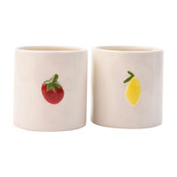 Fruit Detailed Ceramic Candle, 20 oz, 2 Assorted