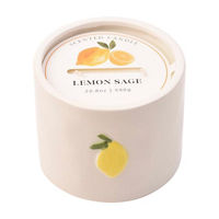 Lemon Sage Raised Yellow Ceramic Candle, 20.8 oz
