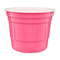 Summer Pink and White Plastic Party Tub