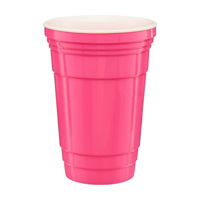 Summer Pink and White Jumbo Plastic Cup