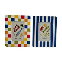 Striped & Checkered Photo Frames, 4x6 in, 2