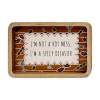 "Not A Hot Mess" Yellow Decorative Box Top