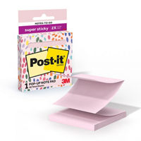 Post-it Super Sticky Dispenser Pop-up Notes, 1 Sticky Notes Pad, 3 x 3 in., School Supplies and Oﬃce Supplies, 2X the Sticking Power, Use with Post-it Note Dispensers, Pink Salt
