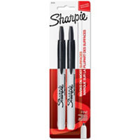 Sharpie Retractable Permanent Markers, Fine Point, Black, 2