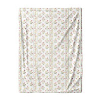 Devon Floral Printed Plush Throw, 50x60 in
