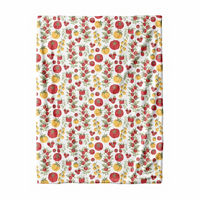 Summer Multi-color Tomatoes Plush Throw, 60x50 in