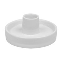 White Ceramic Taper Candle Holder