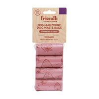 Strawberry Scented Dog Waste Bags, 8 Rolls