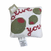 Summer Olive You Square Cushion, 11x11 in