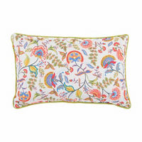 Summer Multicolor Floral Decorative Pillow, 12x20 in