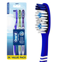 Oral-B Toothbrush Dual Clean, Soft, 3 Count
