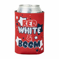 Patriotic Red/White/Blue Neoprene Can and Bottle Beverage