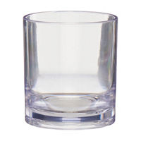 Transparent Plastic Double Old-Fashioned Glass, 14 oz