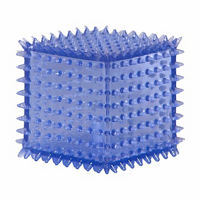 Blue TPR Cube Squeaky Dog Toy