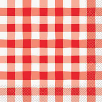 BBQ Party Checkered Lunch Napkins, 16 ct