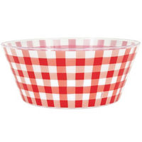 BBQ Party Checkered Plastic Serving Bowl