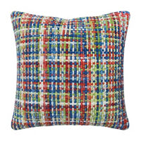 Multi Chenille Textured Woven Fabric Decorative Pillow, 18x18