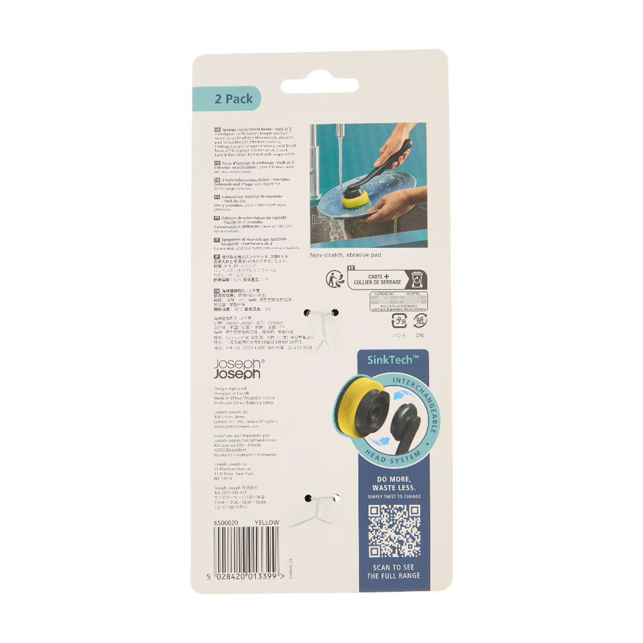 Joseph Joseph SinkTech Sponge Replacement Heads, 2 pk