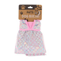 Summer Pink Color-Blocking Dog Bikini, Small