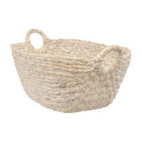 Summer Off-White Water Hyacinth Basket, Large