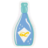 Summer Blue Bottle-Shaped Paper Plates, 8 ct