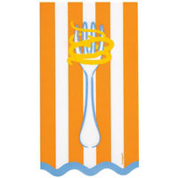 Summer Orange Striped Spicy Guest Napkins, 16 ct