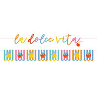 Summer Unique Party! Multicolor "La Dolce Vita" Banners, 2 pc, 12 ft