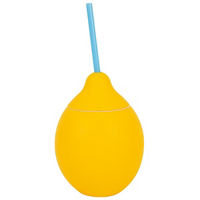 Summer Yellow Lemon-Shaped Tumbler with Lid and Straw