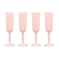 Unique Party! Summer Pink Flutes, 4 ct