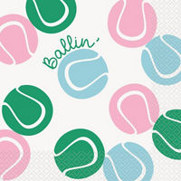 Sporty Summer Tennis Lunch Napkins, 16 ct