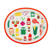 BBQ Picnic 12" Oval Plates, 8 ct