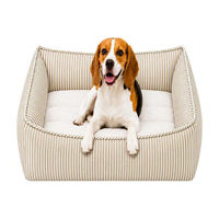 Mocha Stripe Pet Cuddler Bed, Large