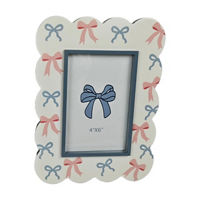 Scalloped Wave Picture Frame with Bow Design