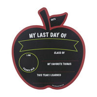 Apple Shaped First and Last Day of School Double-Sided Milestone Sign Chalkboard