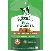 Greenies Pill Pockets Peanut Butter Dog Treats, 7.9 oz