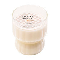 Citron Berry Clear Ribbed Glass Candle, 7 oz