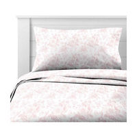 Twin XL Pink Floral Microfiber Sheet Set, 3
