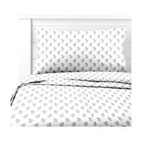 Twin XL Block Floral Microfiber Sheet Set, 3
