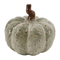 Harvest Polka Dot Ceramic Pumpkin Décor, 7 in