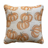 Harvest Square Printed Pumpkin Pillow, 18x18 in