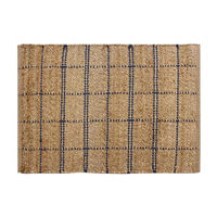 Woven Jute Scatter Rug, Blue, 24x36 in