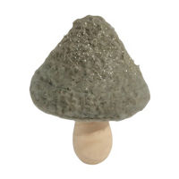 Green Wood Mushroom Tabletop Decor, 4x5 in