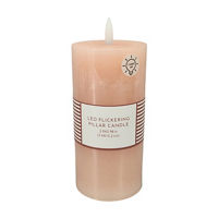 Unscented Pink LED Pillar Candle, 6 in