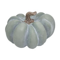 Harvest Wooden Green Pumpkin Décor, 9 in