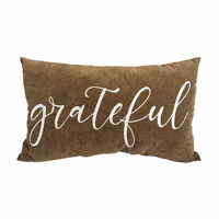Polyester "Grateful" Lumbar Pillow, 12x20 in