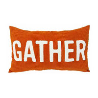 Polyester "Gather" Lumbar Pillow, 12x20 in 